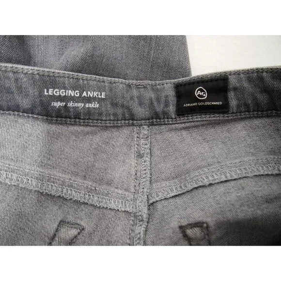 NWT AG Adriano Goldschmied Womens Jeans 31 Legging Ankle Skinny Grey Low Rise - Picture 5 of 7